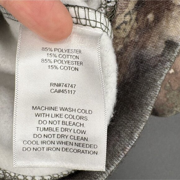 Cabela's Baby Camo Zip-Up Hoodie Sweatshirt 12-18MO Brown Camouflage - Picture 4 of 7